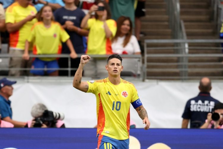 James Rodriguez produced another excellent display as he led Colombia into the Copa America semi-finals with a 5-0 win over Panama on Saturday.. ©AFP