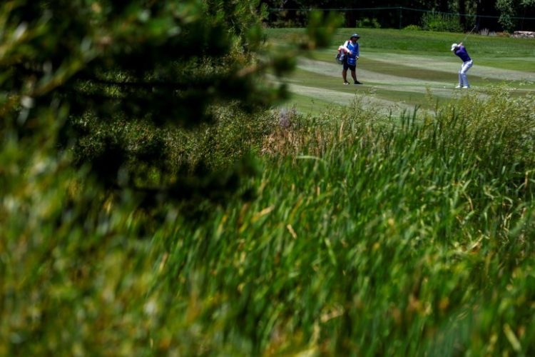 Canadian Ben Silverman hits an approach shot on the way to the first-round lead in the US PGA Tour Barracuda Championship. ©AFP