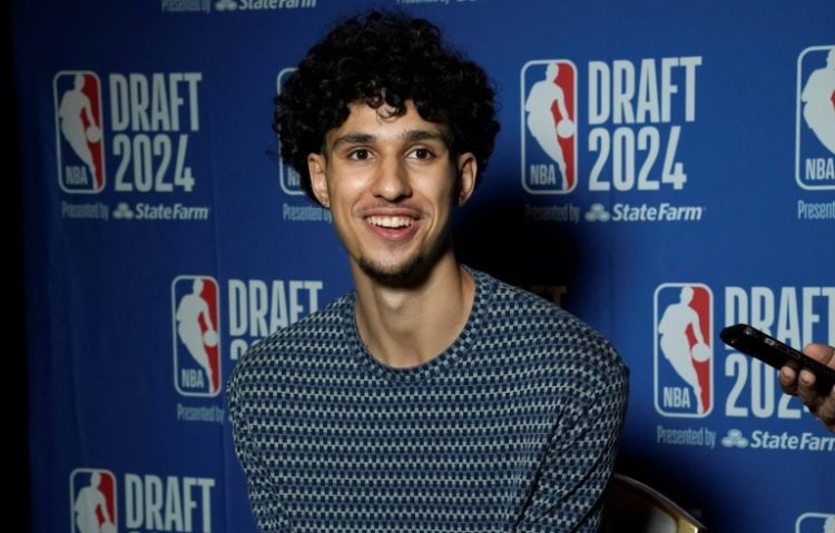 France's Zaccharie Risacher, the top overall pick in the NBA draft, has inked his rookie contract with the Atlanta Hawks. ©AFP