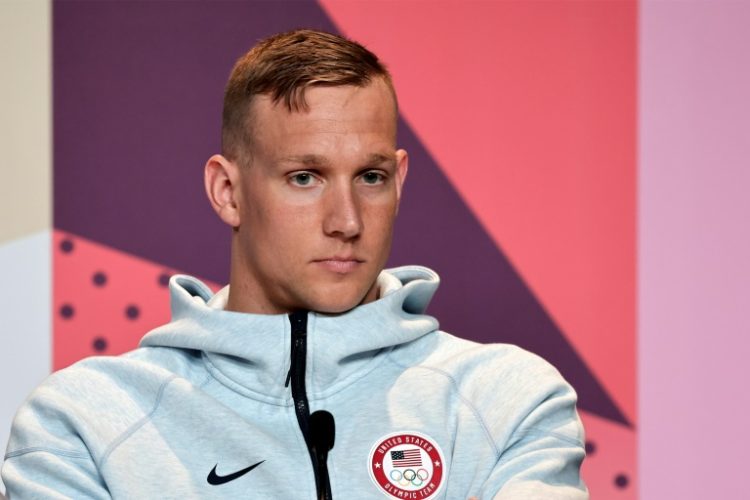 US swimmer Caeleb Dressel ahead of the start of the Paris Games. ©AFP