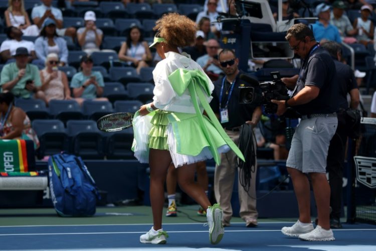 Super suit: Japan's Naomi Osaka shows off a bold new look at the US Open. ©AFP