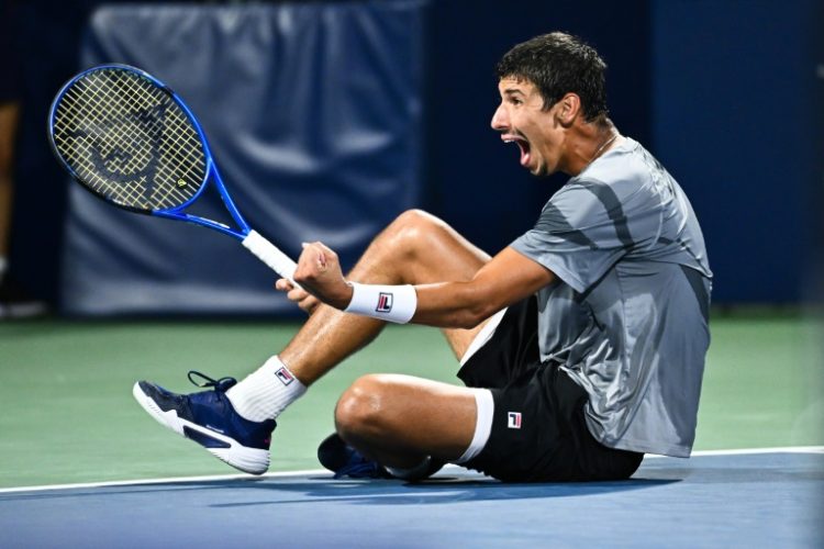 Australia's Alexei Popyrin reacts after defeating Andrey Rublev in the ATP Montreal Masters final. ©AFP