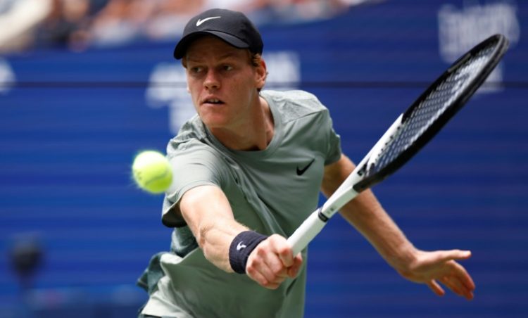 Eye on the ball: World number one Jannik Sinner defeats Alex Michelsen in the US Open second round. ©AFP