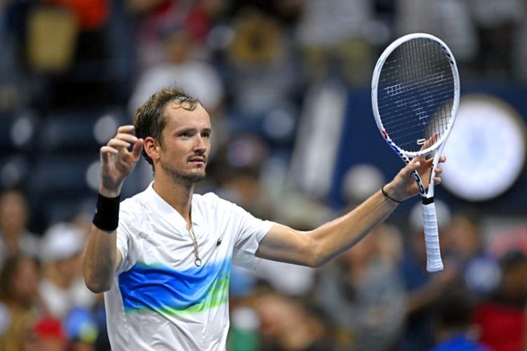 Daniil Medvedev celebrates his victory over Flavio Cobolli at the US Open. ©AFP