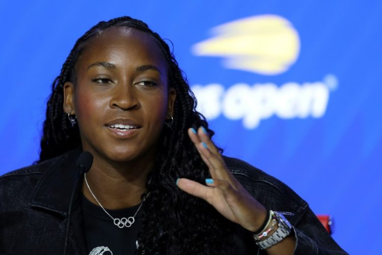 Defending champion Coco Gauff speaks to the media ahead of the 2024 US Open tennis championships. ©AFP