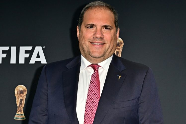 CONCACAF president Victor Montagliani and the Saudi Arabian Public Investment Fund announced a partnership deal to grow football in North America. ©AFP