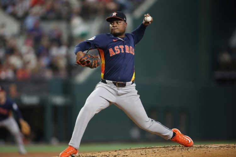 Framber Valdez of the Houston Astros came within one out of throwing a no-hitter before settling for a 4-2 Major League Baseball triumph over Texas. ©AFP