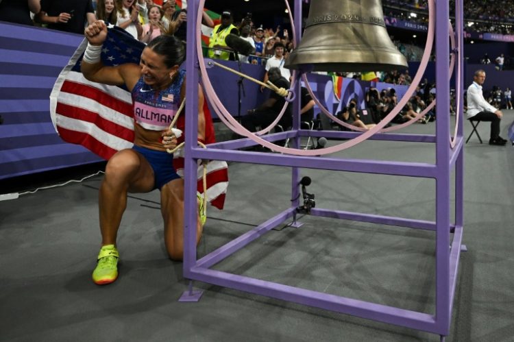 American Valarie Allman celebrates. ©AFP