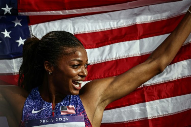 Gabby Thomas is the first US woman to win an Olympic short sprint gold since 2012. ©AFP