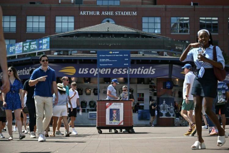 Open energy: Fans walk outside Arthur Ashe Stadium at the US Open tennis championships. ©AFP