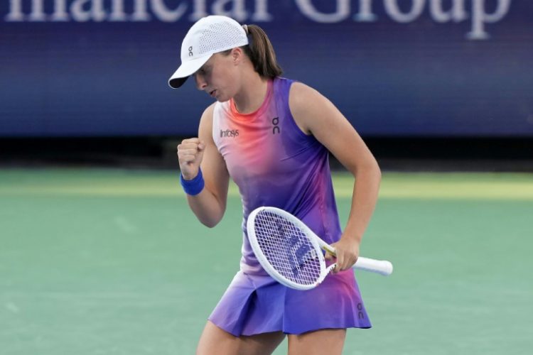 Top-ranked Iga Swiatek of Poland outlasted French qualifier Varvara Gracheva to win her first match at the WTA and ATP Cincinnati Open. ©AFP