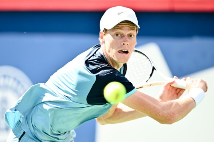 World number one Jannik Sinner of Italy defeated Alejandro Tabilo of Chile to reach the ATP Montreal Masters quarter-finals. ©AFP