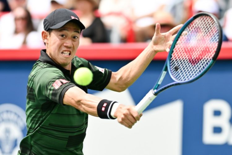 Japan's Kei Nishikori rallied for a first-round victory at the ATP Montreal Masters. ©AFP