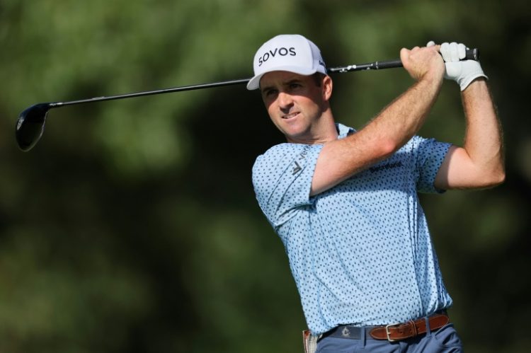 Denny McCarthy of the United States held a share of the lead after the second round of the St. Jude Championship at TPC Southwind on Friday.. ©AFP