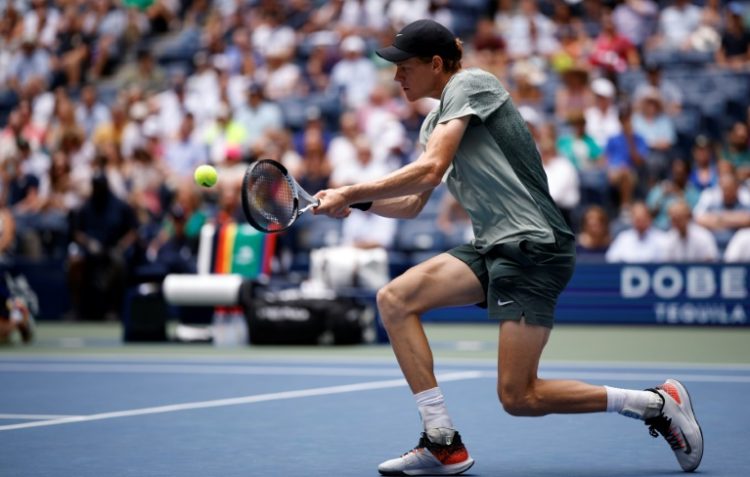 Moving on: Jannik Sinner on his way to victory over Alex Michelsen . ©AFP