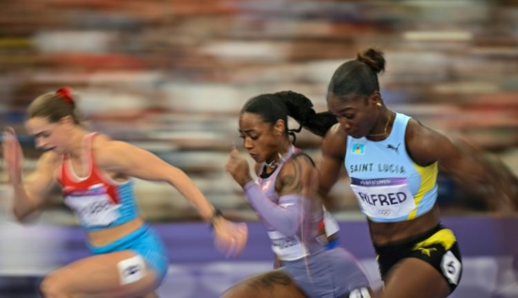 Sha'Carri Richardson was beaten by Julien Alfred in the 100m semi-final but is still the favourite for Olympic gold. ©AFP