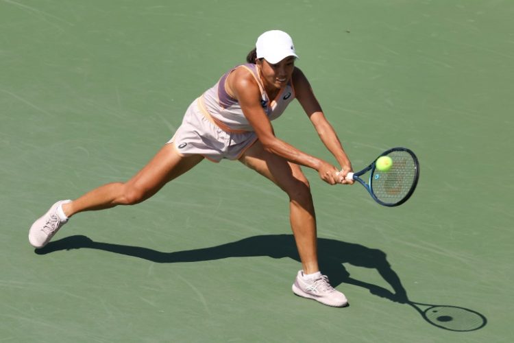 Zhang Shuai of China on the way to a US Open first-round loss to Ashlyn Krueger. ©AFP