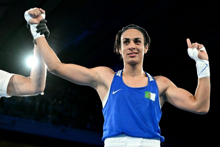 Algeria's Imane Khelif will fight for an Olympic gold medal on Friday. ©AFP