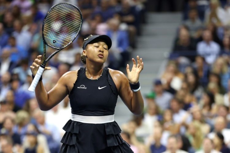 Second-round exit: Japan's Naomi Osaka reacts during her US Open loss to Czech Karolina Muchova. ©AFP