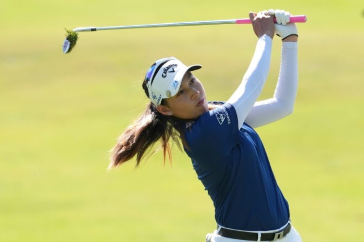 Thailand's Jeeno Thitikul hits a tee shot on the way to the 54-hole lead in the US LPGA Queen City Championship. ©AFP