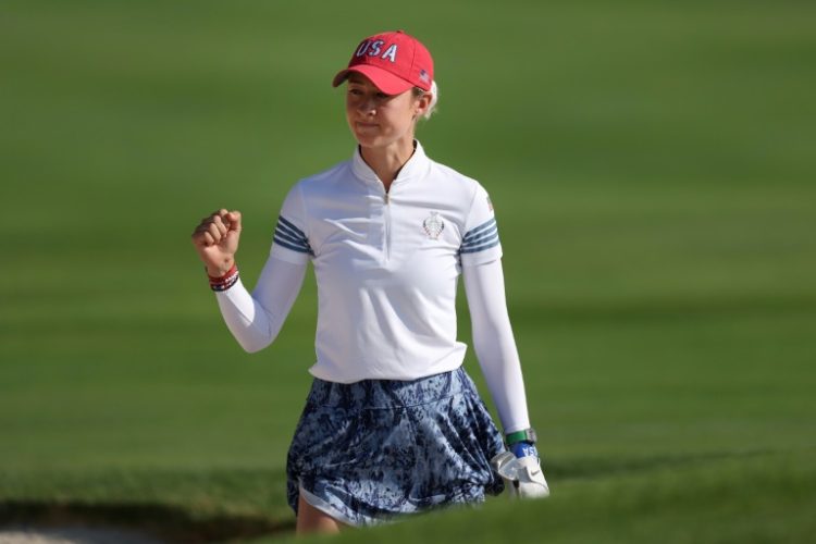 Top-ranked Nelly Korda of the United States will face England's Charley Hull in Sunday's opening singles match on the final day of the Solheim Cup. ©AFP