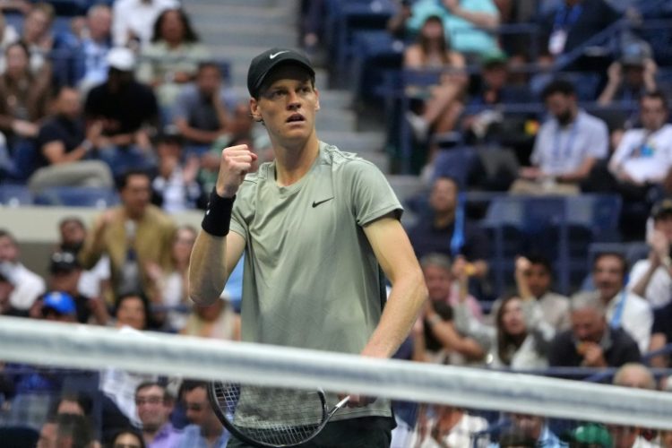 Final push: Jannik Sinner celebrates a point during his win over Jack Draper . ©AFP