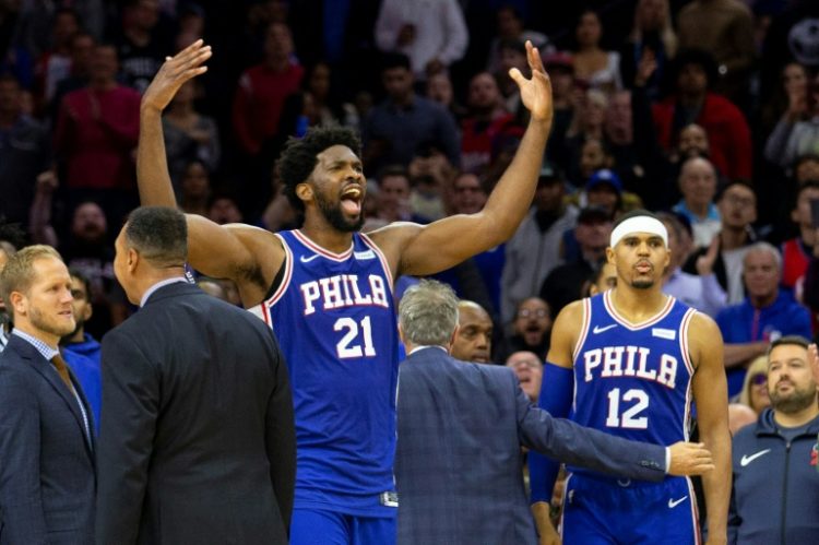 Joel Embiid has signed a contract extension with the NBA's Philadelphia 76ers. ©AFP