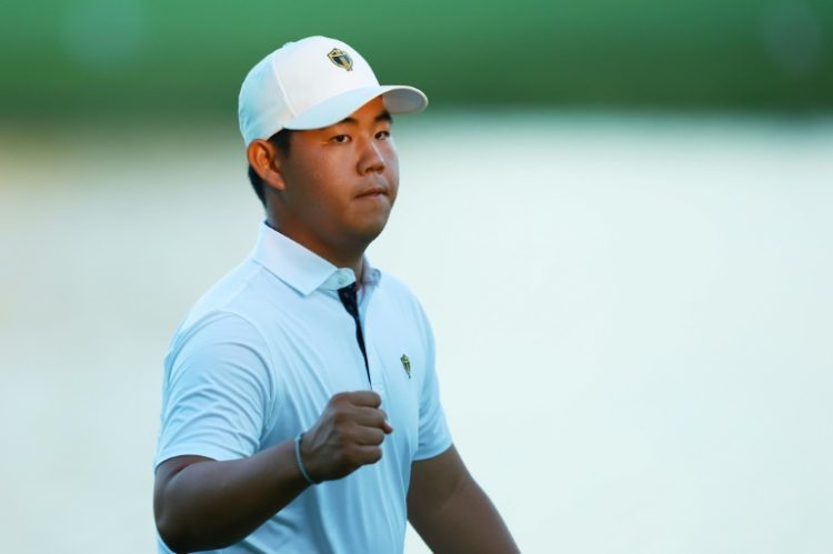 South Korea's Tom Kim says he and partner Kim Si-woo were cursed at by other players in a tension-packed foursomes match on Saturday at the Presidents Cup. ©AFP