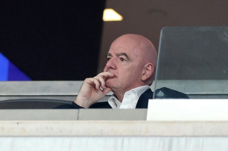 FIFA President Gianni Infantino watches an NFL game between the New York Giants and Dallas Cowboys at MetLife Stadium, announced as the venue for the 2025 Club World Cup final. ©AFP