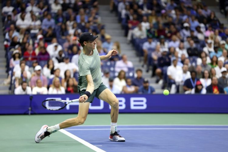 Top of the pile: Jannik Sinner eyes his first US Open semi-final . ©AFP