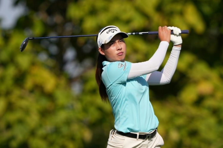 Thailand's Jeeno Thitikul plays a shot on the way to the 36-hole lead in the US LPGA Queen City Championship. ©AFP