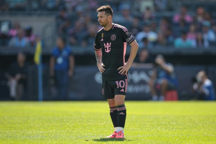 Inter Miami's Lionel Messi was left frustrated after his side conceded a late equaliser in a 1-1 draw with New York City FC. ©AFP