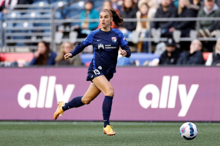 US soccer great Alex Morgan bade a farewell to football on Sunday, hanging up her boots in her final game for the San Diego Wave. ©AFP