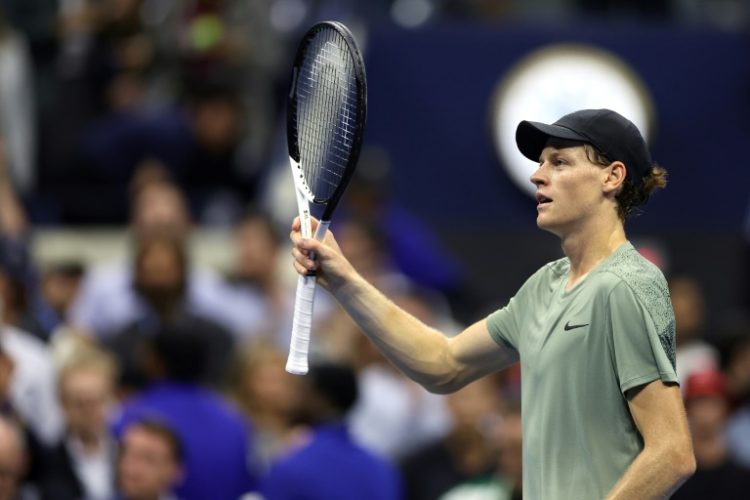 On a roll: Jannik Sinner reacts after defeating Daniil Medvedev . ©AFP