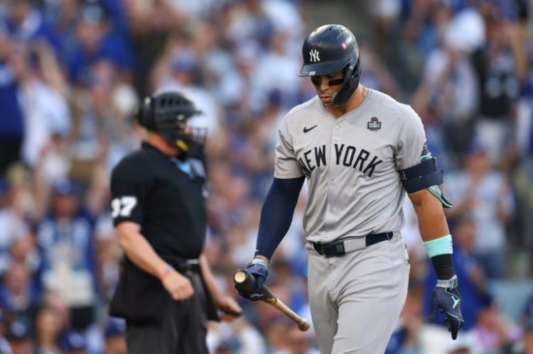 New York Yankees star Aaron Judge is determined to turn his form around after struggling in the opening two games of the World Series. ©AFP