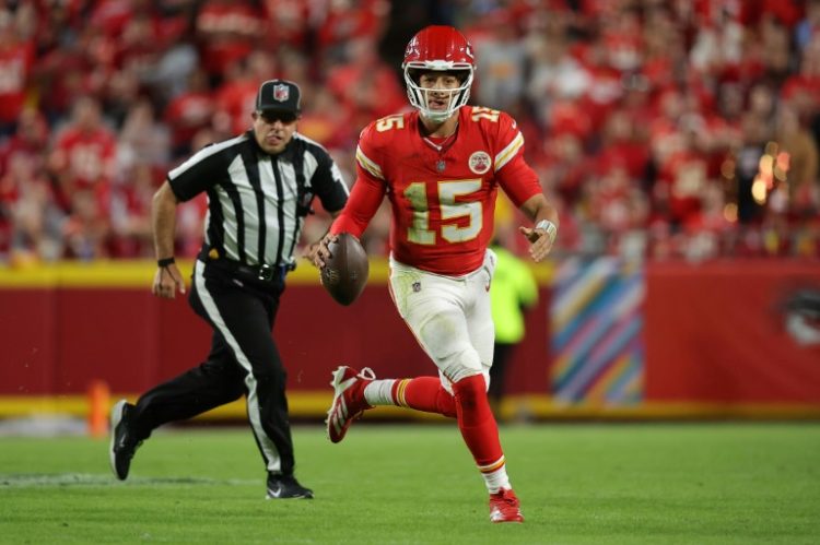 Patrick Mahomes marshalled Kansas City to their fifth straight win of the season with victory over New Orleans on Monday. ©AFP