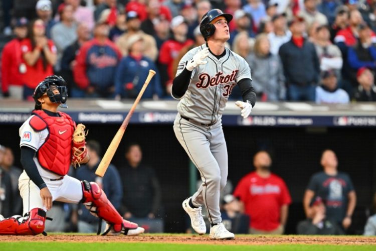 Detroit slugger Kerry Carpenter blasts a three-run home run to snatch a dramatic win over the Cleveland Guardians. ©AFP