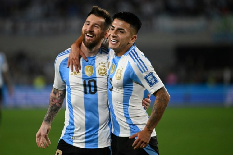 Lionel Messi scored a hat trick in Argentina's 6-0 win over Bolivia with Thiago Almada also on target for the world champions.. ©AFP