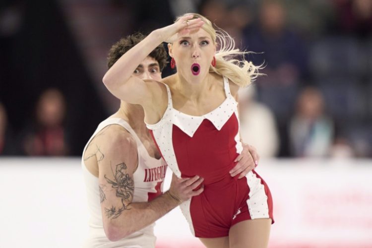 Canadian ice dancers Piper Gilles and Paul Poirier won the rhythm dance at Skate Canada. ©AFP