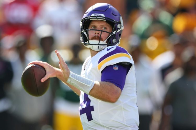 Minnesota Vikings quarterback Sam Darnold, who leads the NFL with 11 touchdown passes, will spark the unbeaten club against the New York Jets on Sunday in London. ©AFP