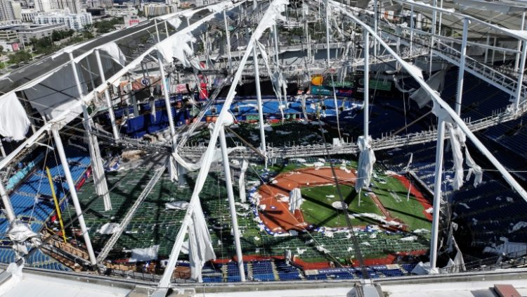 Hurricane damage at Tropicana Field has forced the Tampa Bay Rays to play outdoor home games in Tampa next year and two series were switched by MLB over concerns about weather issues. ©AFP