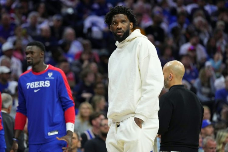 Joel Embiid is reportedly facing an NBA investigation after a locker room altercation with a journalist. ©AFP