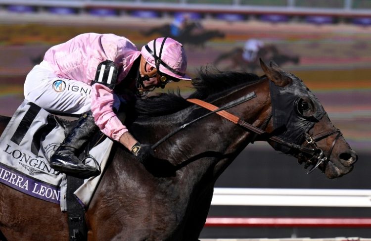 Sierra Leone, ridden by Flavien Prat, wins the Breeders' Cup Classic at Del Mar, California. ©AFP