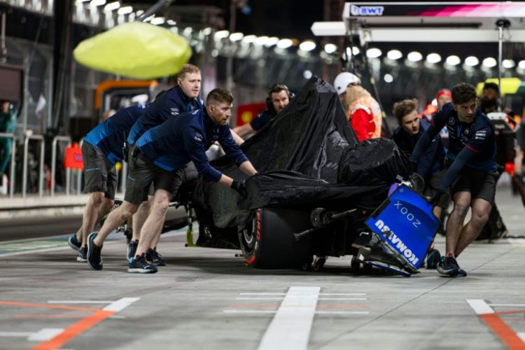 Cleared to race: Franco Colapinto's Williams being cleared away after crashing in qualifying. ©AFP