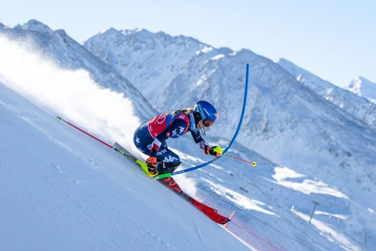 Mikaela Shiffrin heading for a 99th World Cup victory in the Gurgl slalom. ©AFP