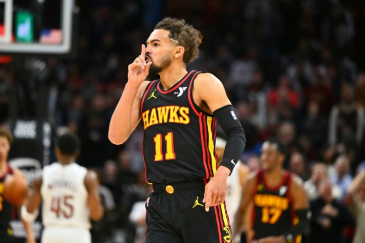 Trae Young led the Atlanta Hawks to victory over the Cleveland Cavaliers with a career-high 22 assists. ©AFP