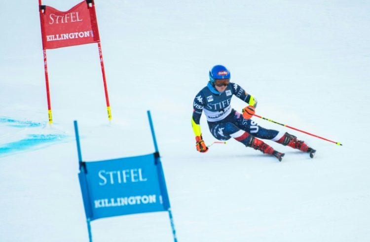 American Mikaela Shiffrin races in the women's alpine World Cup giant slalom in Killington. ©AFP