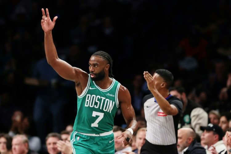 Jaylen Brown top scored for the Boston Celtics as they won at Washington on Friday.. ©AFP