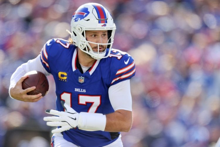 Buffalo quarterback Josh Allen has the Bills on a five-game win streak as they prepare to face the unbeaten Kansas City Chiefs. ©AFP