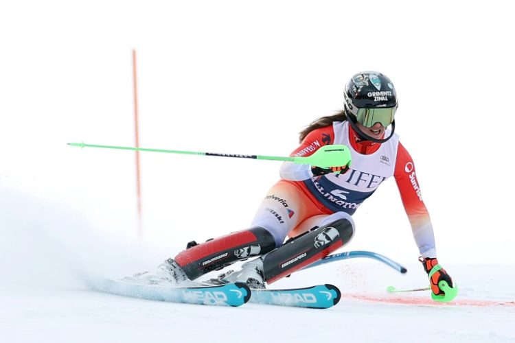 Switzerland's Camille Rast skis to victory on the World Cup slalom in Killington. ©AFP